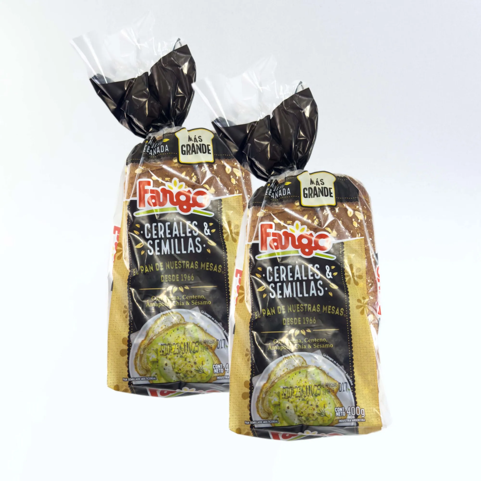 Combo:  Pan Cereales y Semillas Fargo - 400g  x  2