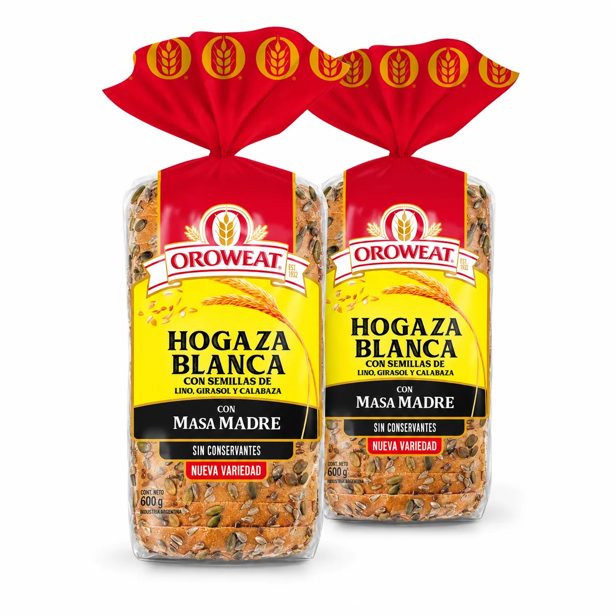 Combo: Pan Oroweat - Pan Hogaza Blanca - Masa Madre  x  2