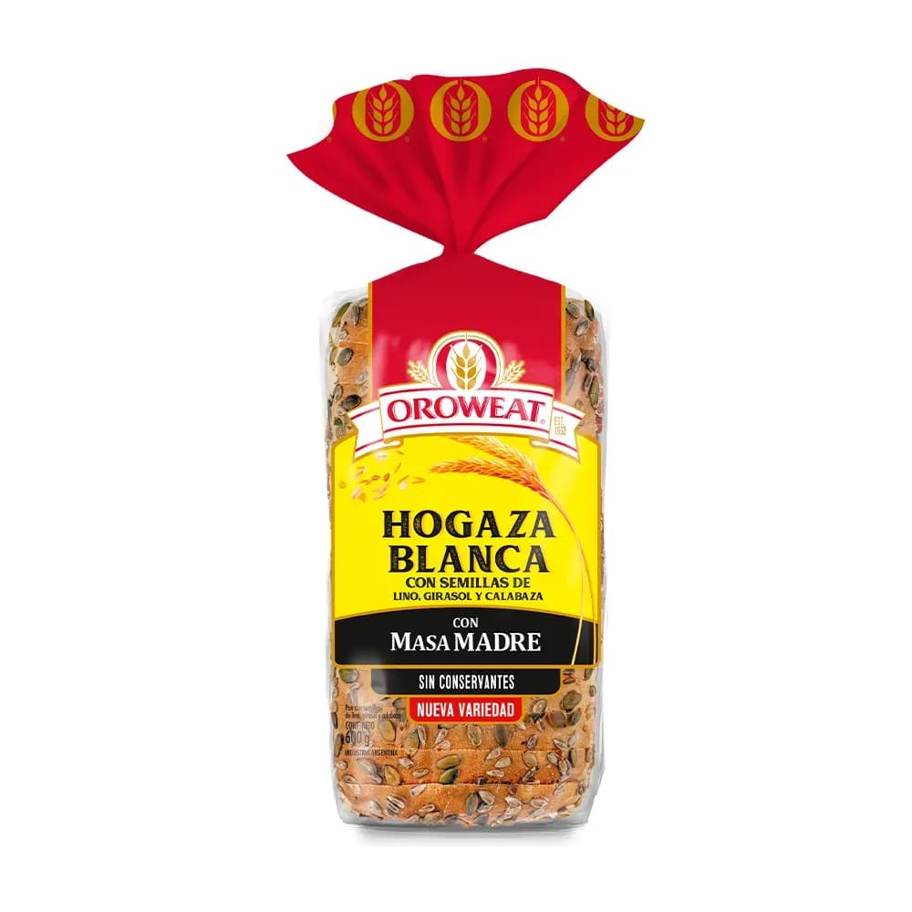 Pan Oroweat - Pan Hogaza Blanca - Masa Madre