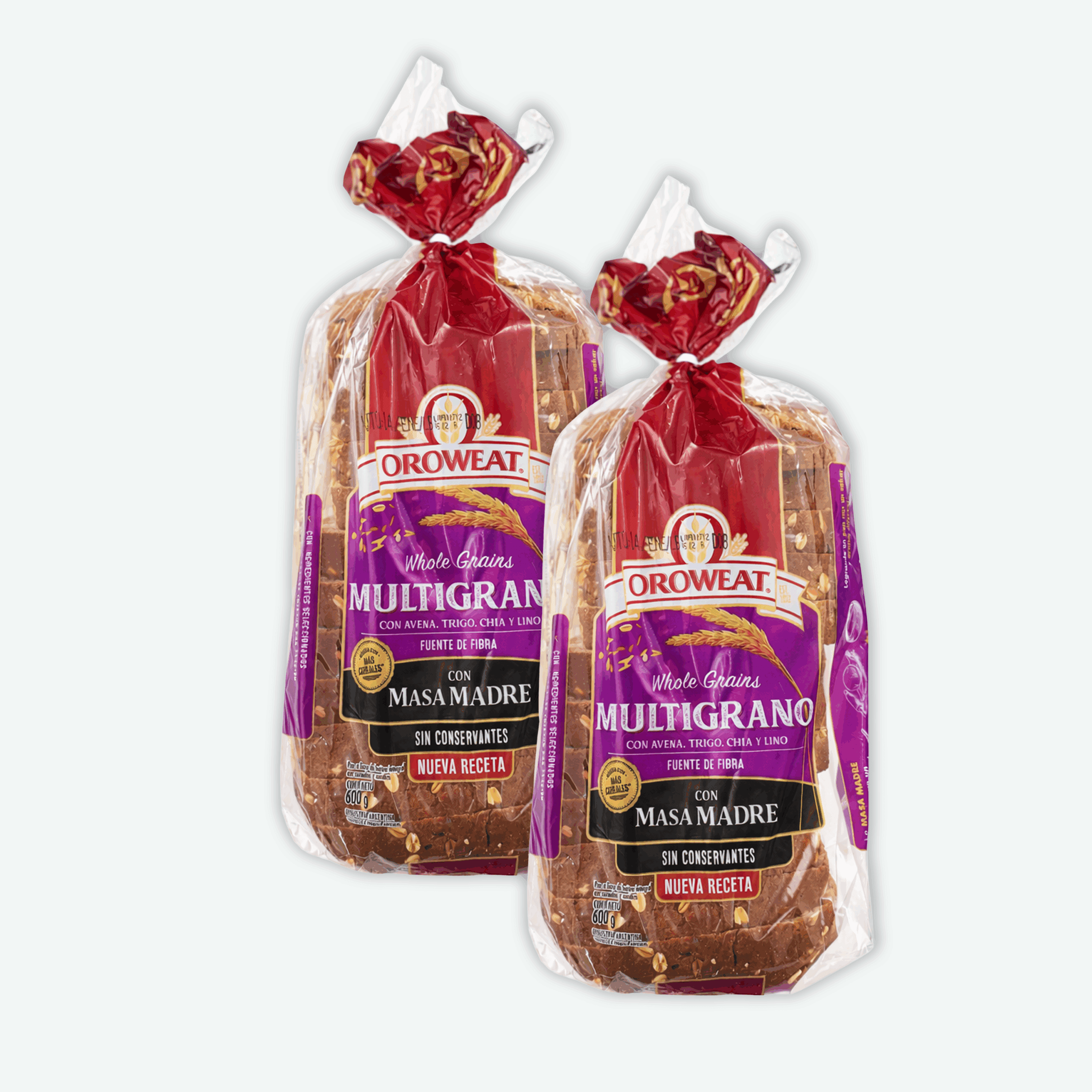 Pan Multigrano con masa madre, Oroweat x 2