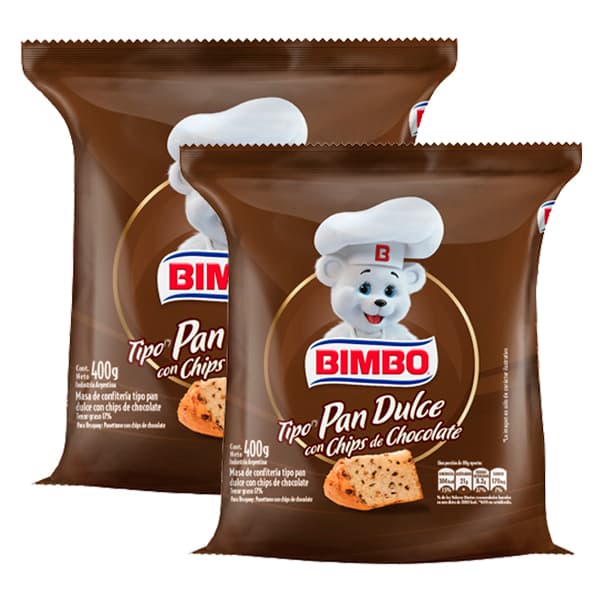 Pan Dulce con Chips de Chocolate Bimbo x 2
