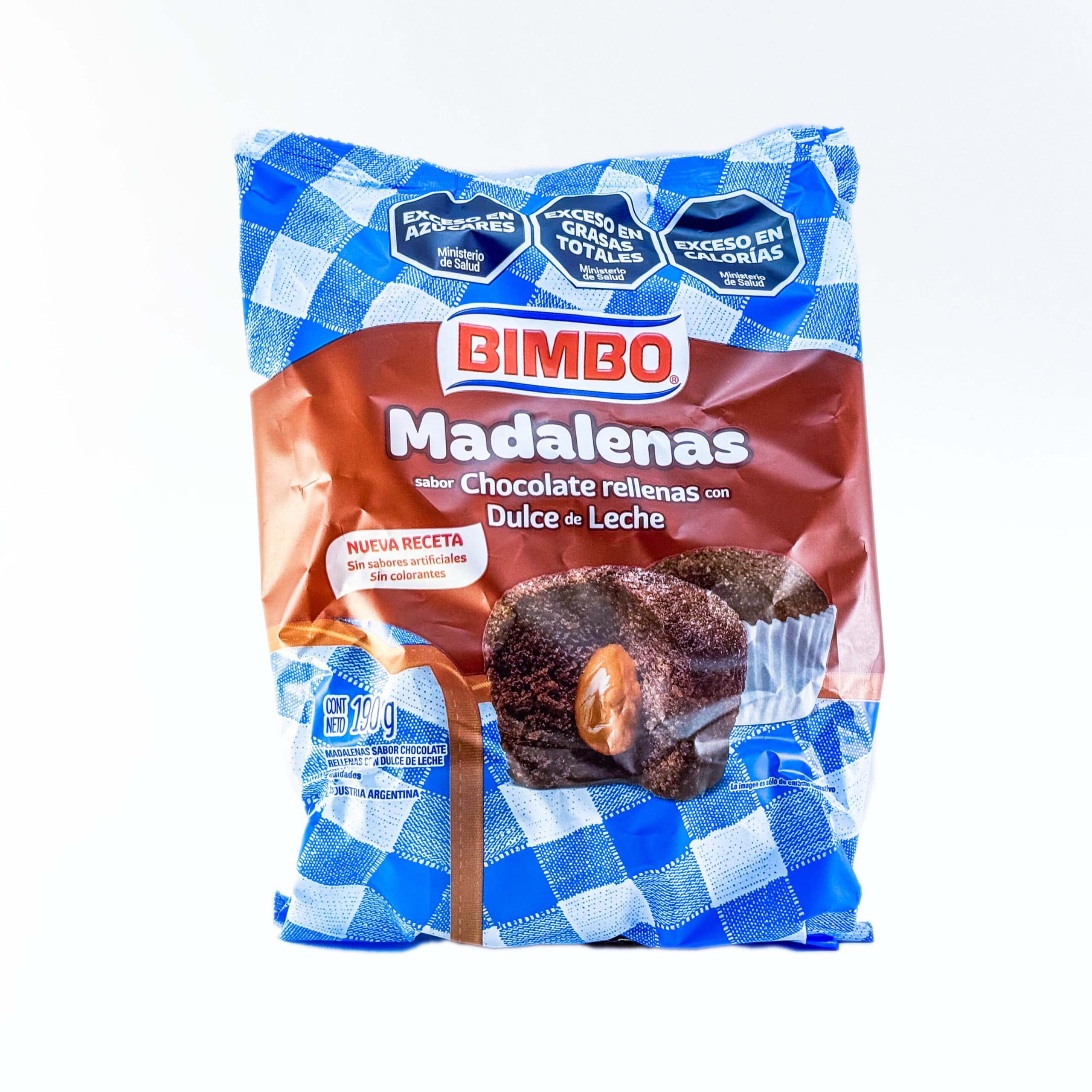 Madalenas Chocolate Rellenas Con Dulce De Leche, Bimbo - 6 unidades