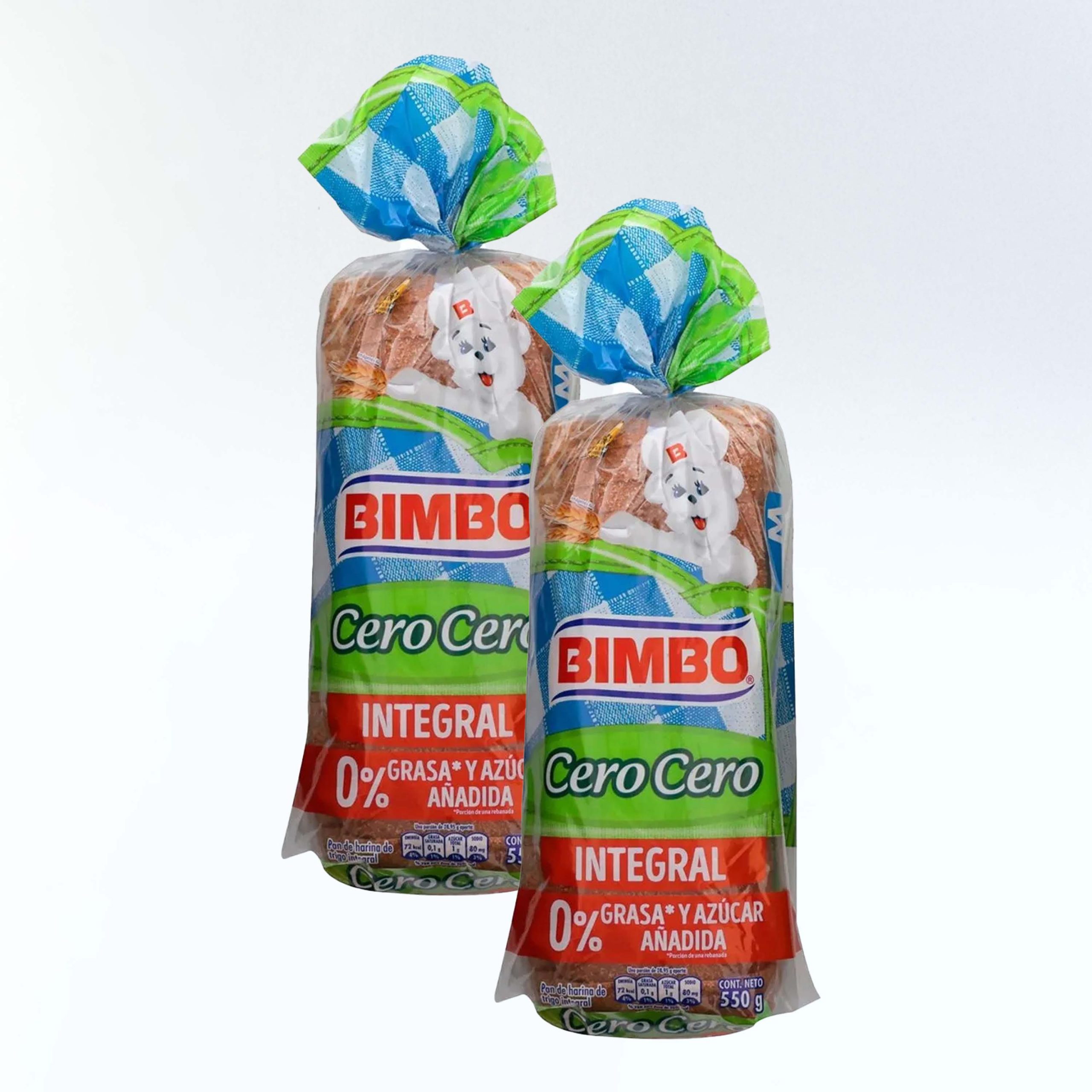 Pan Integral Cero Cero Bimbo x 2