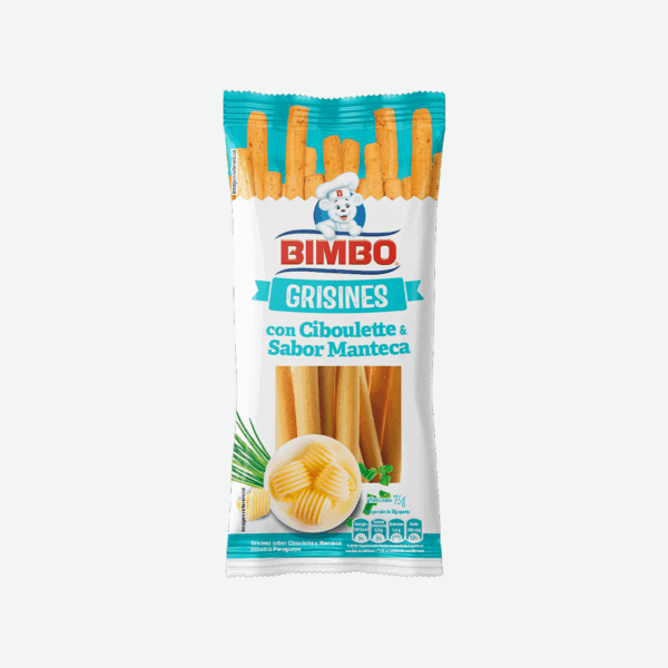 Grisines Bimbo con ciboulette y sabor manteca